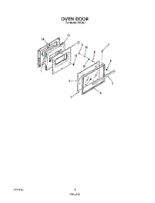 06 - Oven Door parts for Whirlpool Range F4508L1 from AppliancePartsPros.com