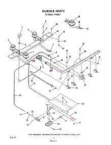 04 - Burner parts for Whirlpool Range F6508L1 from AppliancePartsPros.com