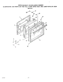 04 - Glass Upper Oven And Lower Broiler parts for Roper Oven B6757X0 from AppliancePartsPros.com