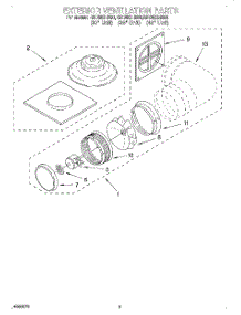 03 - Section parts for Kitchenaid Hood KIRD802HSS0 from AppliancePartsPros.com