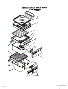 04 - Refrigerator Shelf parts for Whirlpool Refrigerator ED22DQXXN00 from AppliancePartsPros.com