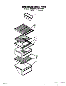 04 - Refrigerator Shelf parts for Whirlpool Refrigerator ED22ZRXXW00 from AppliancePartsPros.com