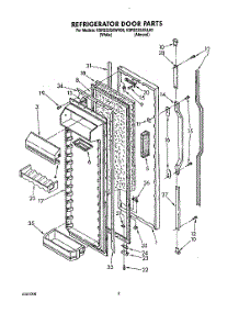 07 - Refrigerator Door parts for Kitchenaid Refrigerator KSRS22QXWH00 from AppliancePartsPros.com