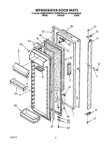 07 - Refrigerator Door parts for Kitchenaid Refrigerator KSRB22QXAL00 from AppliancePartsPros.com