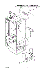 03 - Refrigerator Liner parts for Kitchenaid Refrigerator KSRB22QXBL00 from AppliancePartsPros.com