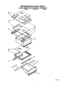 04 - Refrigerator Shelf parts for Kitchenaid Refrigerator KSRB22QXBL00 from AppliancePartsPros.com