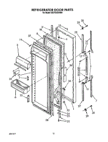 07 - Refrigerator Door parts for Whirlpool Refrigerator ED27DQXXN00 from AppliancePartsPros.com