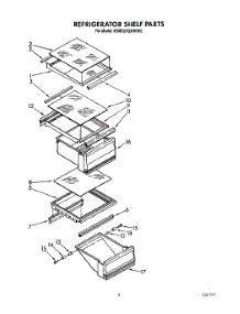 04 - Refrigerator Shelf parts for Kitchenaid Refrigerator KSRS27QXAL00 from AppliancePartsPros.com