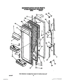 07 - Refrigerator Door parts for Whirlpool Refrigerator 4ED25DQXVW01 from AppliancePartsPros.com