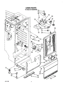 04 - Liner parts for Whirlpool Freezer EV150NXWN03 from AppliancePartsPros.com
