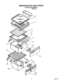 04 - Refrigerator Shelf parts for Whirlpool Refrigerator ED22DKXXN00 from AppliancePartsPros.com