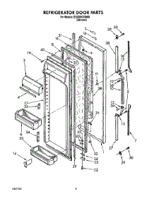 07 - Refrigerator Door parts for Whirlpool Refrigerator ED22DKXXW00 from AppliancePartsPros.com