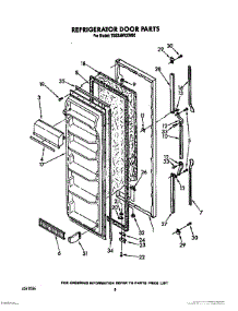 07 - Refrigerator Door parts for Whirlpool Refrigerator TS22AWXXW00 from AppliancePartsPros.com