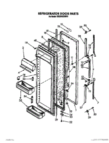06 - Refrigerator Door parts for Whirlpool Refrigerator 8ED22RKXXW00 from AppliancePartsPros.com