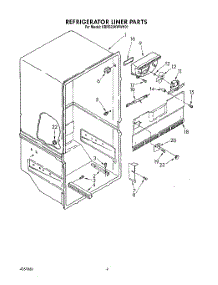02 - Refrigerator Liner parts for Kitchenaid Refrigerator KBRS22KWWH01 from AppliancePartsPros.com