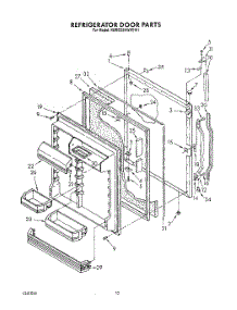 06 - Refrigerator Door parts for Kitchenaid Refrigerator KBRS22KWWH01 from AppliancePartsPros.com