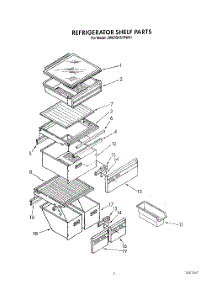 04 - Refrigerator Shelf parts for Whirlpool Refrigerator JWARG481PW01 from AppliancePartsPros.com