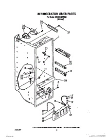 03 - Refrigerator Liner parts for Whirlpool Refrigerator 8ED25DQXXN00 from AppliancePartsPros.com
