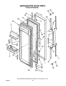 07 - Refrigerator Door parts for Whirlpool Refrigerator 8ED27DQXXN00 from AppliancePartsPros.com