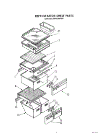 04 - Refrigerator Shelf parts for Whirlpool Refrigerator JWARG480PW01 from AppliancePartsPros.com
