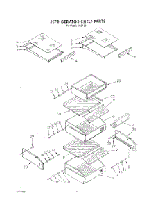 07 - Refrigerator Shelf parts for Whirlpool Refrigerator ARG490 from AppliancePartsPros.com