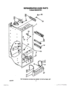 03 - Refrigerator Liner parts for Whirlpool Refrigerator 3ED25DQXVW01 from AppliancePartsPros.com
