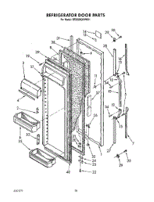 07 - Refrigerator Door parts for Whirlpool Refrigerator 3ED25DQXVW01 from AppliancePartsPros.com