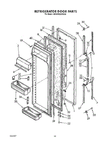 08 - Refrigerator Door parts for Whirlpool Refrigerator 3ED22RQXXW00 from AppliancePartsPros.com