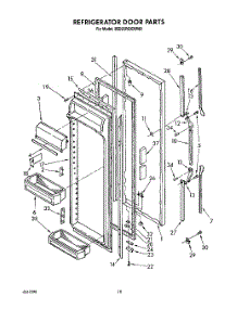 08 - Refrigerator Door parts for Whirlpool Refrigerator 3ED25RQXXW00 from AppliancePartsPros.com