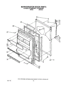 08 - Refrigerator Door parts for Whirlpool Refrigerator ET18HMXWW01 from AppliancePartsPros.com