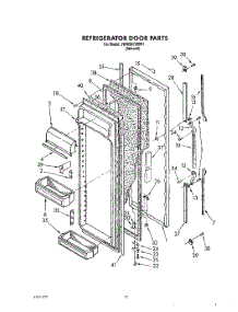 08 - Refrigerator Door parts for Whirlpool Refrigerator JWKGN700001 from AppliancePartsPros.com