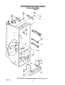 03 - Refrigerator Liner parts for Whirlpool Refrigerator 8ED22DQXXN00 from AppliancePartsPros.com