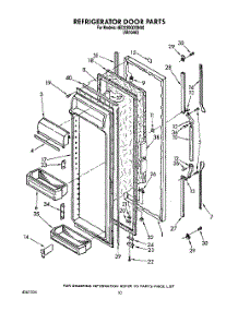 08 - Refrigerator Door parts for Whirlpool Refrigerator 8ED22DQXXN00 from AppliancePartsPros.com