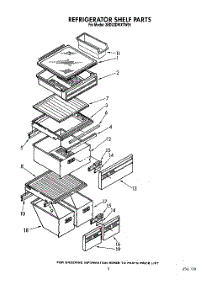 04 - Refrigerator Shelf parts for Whirlpool Refrigerator 3ED22DWXTW01 from AppliancePartsPros.com