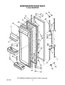 07 - Refrigerator Door parts for Whirlpool Refrigerator 3ED22DWXTW01 from AppliancePartsPros.com