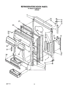 06 - Refrigerator Door parts for Whirlpool Refrigerator ET18DKXXN10 from AppliancePartsPros.com