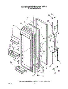 07 - Refrigerator Door parts for Whirlpool Refrigerator 8ED25RQXXW00 from AppliancePartsPros.com