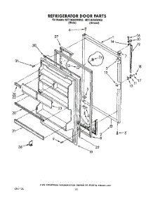 08 - Refrigerator Door parts for Whirlpool Refrigerator 6ET18GKXWW02 from AppliancePartsPros.com