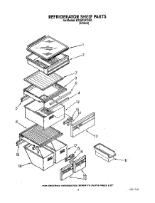 04 - Refrigerator Shelf parts for Whirlpool Refrigerator ED25DQXYN00 from AppliancePartsPros.com