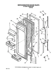 07 - Refrigerator Door parts for Whirlpool Refrigerator ED25DQXYN00 from AppliancePartsPros.com