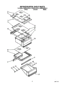 04 - Refrigerator Shelf parts for Kitchenaid Refrigerator KSRB25QXWH10 from AppliancePartsPros.com