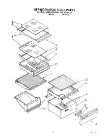 03 - Refrigerator Shelf parts for Kitchenaid Refrigerator KSRC22KXWH00 from AppliancePartsPros.com