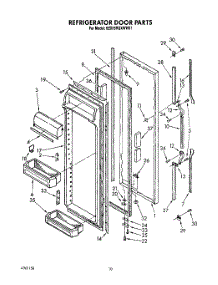 07 - Refrigerator Door parts for Whirlpool Refrigerator 6ED25RQXWW01 from AppliancePartsPros.com