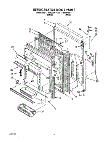 06 - Refrigerator Door parts for Whirlpool Refrigerator ET20RKYYW11 from AppliancePartsPros.com