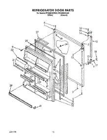 06 - Refrigerator Door parts for Roper Refrigerator RT25BKXZW00 from AppliancePartsPros.com