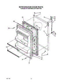 07 - Refrigerator Door parts for Roper Refrigerator RT14DMYYW00 from AppliancePartsPros.com