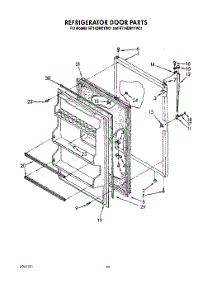 07 - Refrigerator Door parts for Roper Refrigerator RT14DMYYW01 from AppliancePartsPros.com