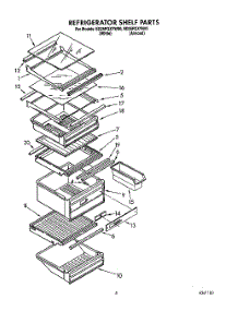 04 - Refrigerator Shelf parts for Whirlpool Refrigerator ED25PQXYW00 from AppliancePartsPros.com