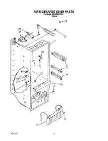 03 - Refrigerator Liner parts for Whirlpool Refrigerator ED25RQXYW01 from AppliancePartsPros.com