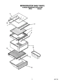 04 - Refrigerator Shelf parts for Whirlpool Refrigerator ED25GWXZW00 from AppliancePartsPros.com